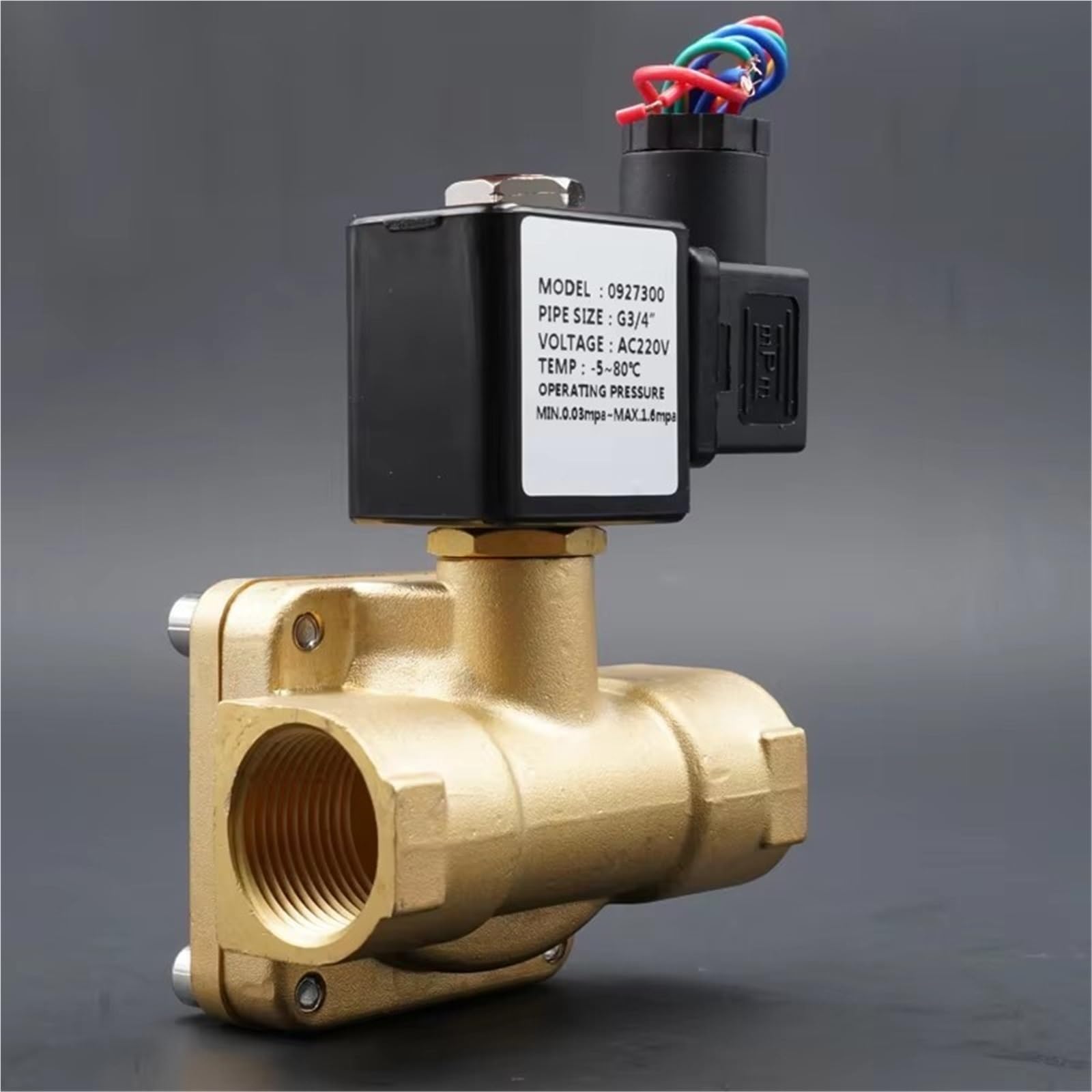 Zawór wodny 220 V, 24 V, zawór elektromagnetyczny NBR normalnie zamknięty/otwarty, wysoka temperatura, zawory sprężarki powietrza G1/2" 3/4" 1" | Zawór magnetyczny (DN25 Normally Closed,DC12V)