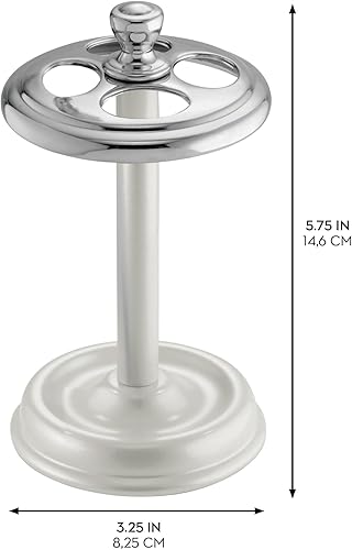Miniatura 2 de iDesign 76284 York - Soporte de metal para cepillos de dientes para tocador de baño, encimeras, maquinillas de afeitar, 3.25 x 5.75 pulgadas, cromo