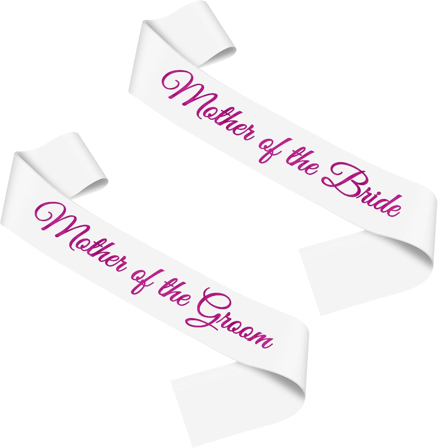 2Pcs Wedding Gifts Set White Satin Sash for Mom of the Bride Mom of the Groom Women Mother in Law Bridal Engagement Wedding Announcement Party Decoration Supplies for Mother Bridal Shower