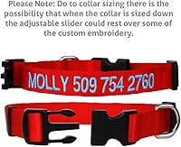 Vista 8 de GoTags Personalized Dog Collar, Custom Embroidered Pet ID Dog Collar with Pet Name and Phone Number, Adjustable with Quick Release Snap Buckle