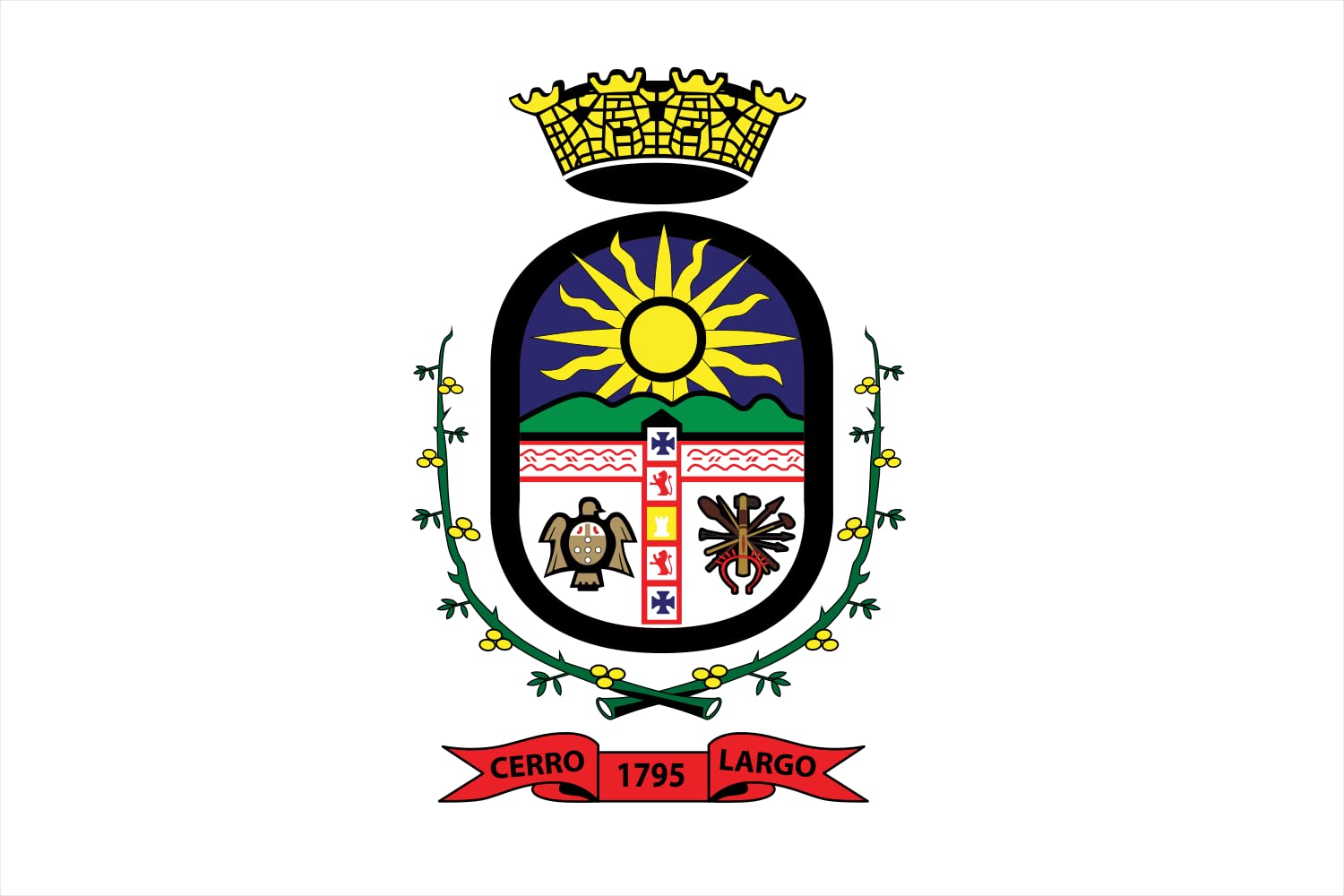 Drapeau XL Cerro Largo pour mât haute visibilité format paysage résistant