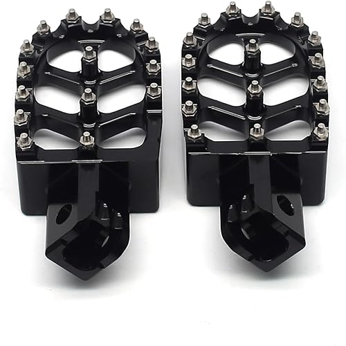 Miniatura 41 de MZS Estriberas de motocross anchas negras compatibles con KX250 KX450 KX250F KX450F KX250X KX450X CR125 CR250 CR250 CRF150R CRF250R CRF250 RALLY