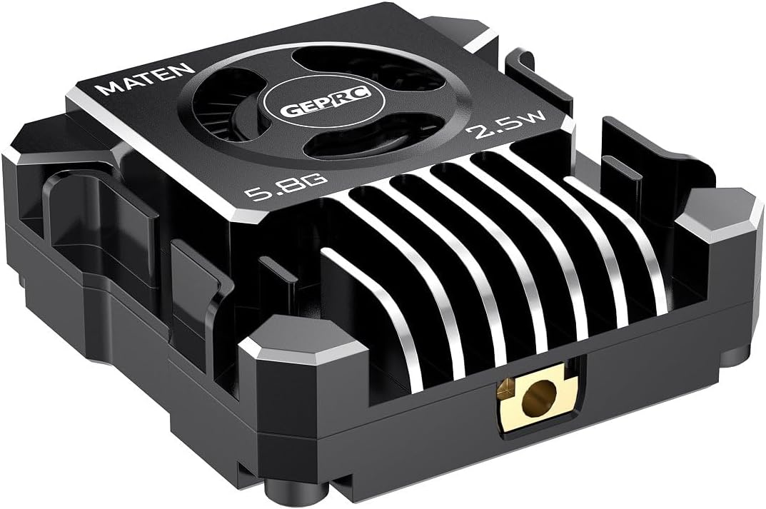 GEPRC MATEN VTX Pro FPV Video Transmitter – High-Power Drone Transmitter with Active Cooling & Cinematic Audio for Long-Range Flight