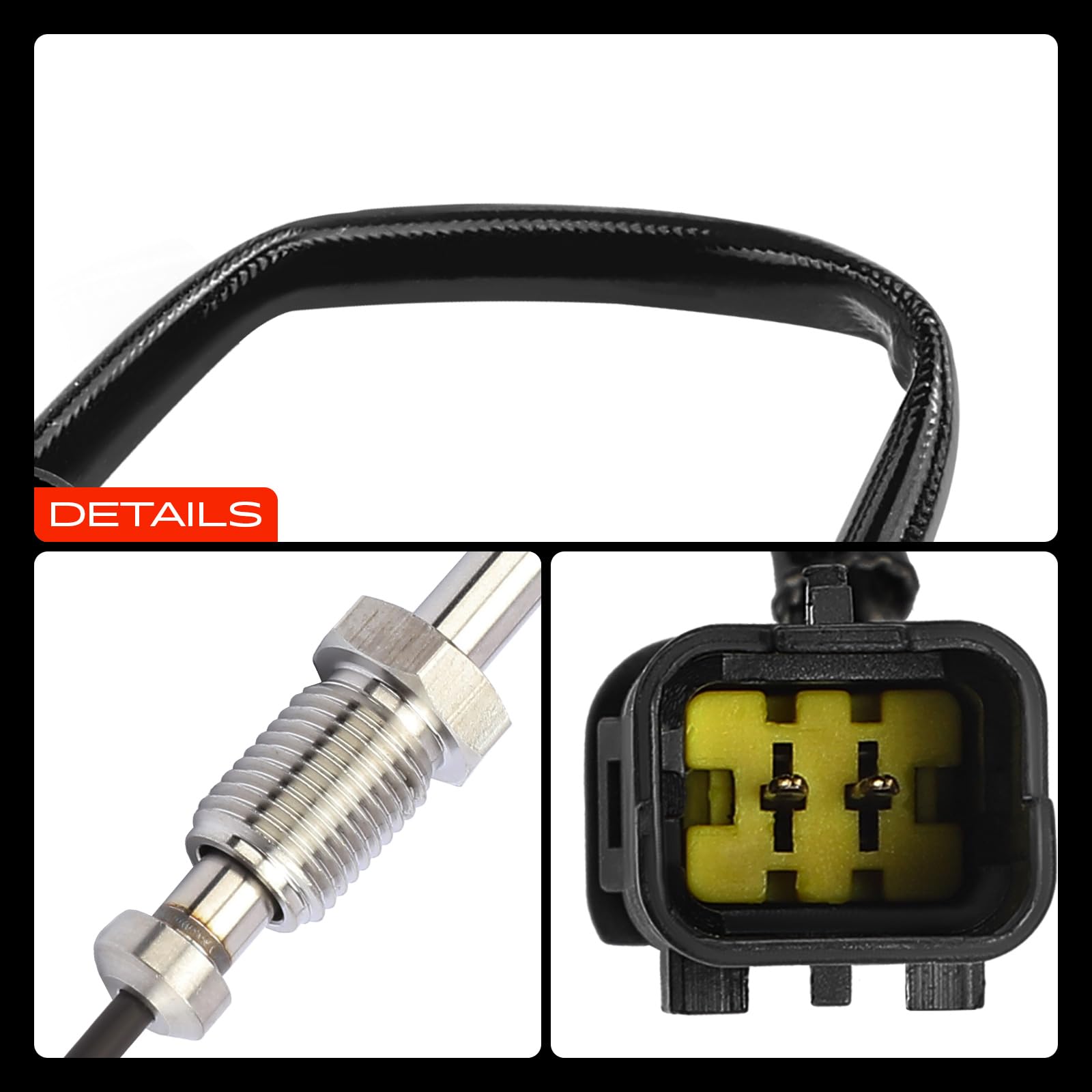 Frankberg Sensor de temperatura de gases de escape Compatible con Berlingo Multispace C3 II C3 Picasso C4 II C5 III DS3 2008 I 207 CC 208 I 308 II 4008 508 I Replace# 9665090280