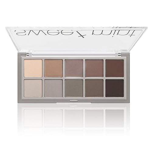 Go Ho Paleta de sombras de ojos de 10 colores, maquillaje de sombra de ojos rosa nude mate, color pop altamente pigmentado, sombra de ojos suave,