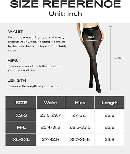 Miniatura 6 de ATHVOTAR Leggings cálidos de invierno con forro polar para mujer, mallas térmicas gruesas de terciopelo, Paquete de 3 pantimedias negrogrismarrón