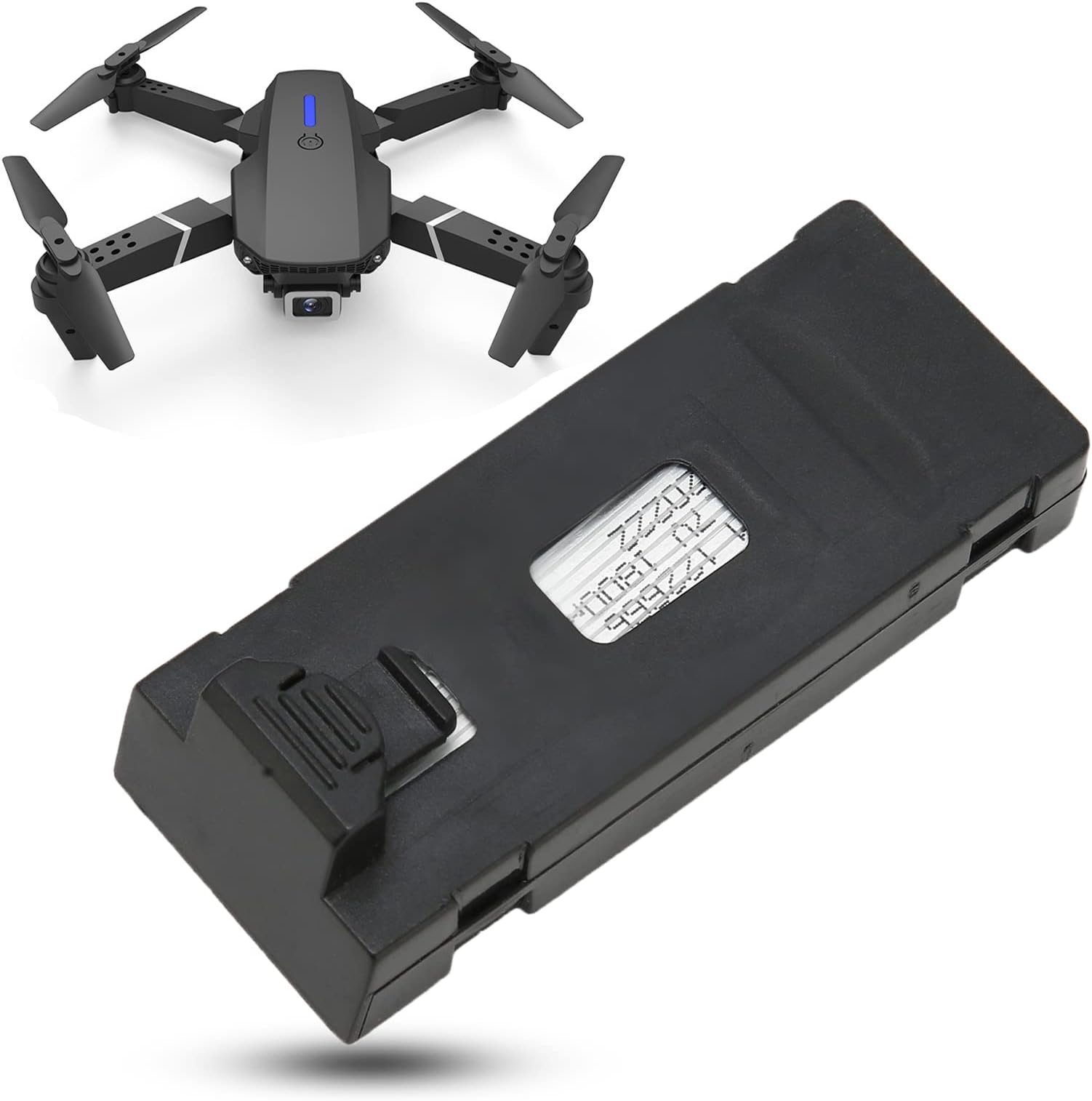 Drone Battery,3.7V 1800mAh UAV Lithium Battery,Safety Protection Drone Replacement Battery,Easy to Install for E88 E88PRO E88MAX E525 E99 E99PRO P1 P5PRO K3 S1 P8 Drone Spare Battery(Black)