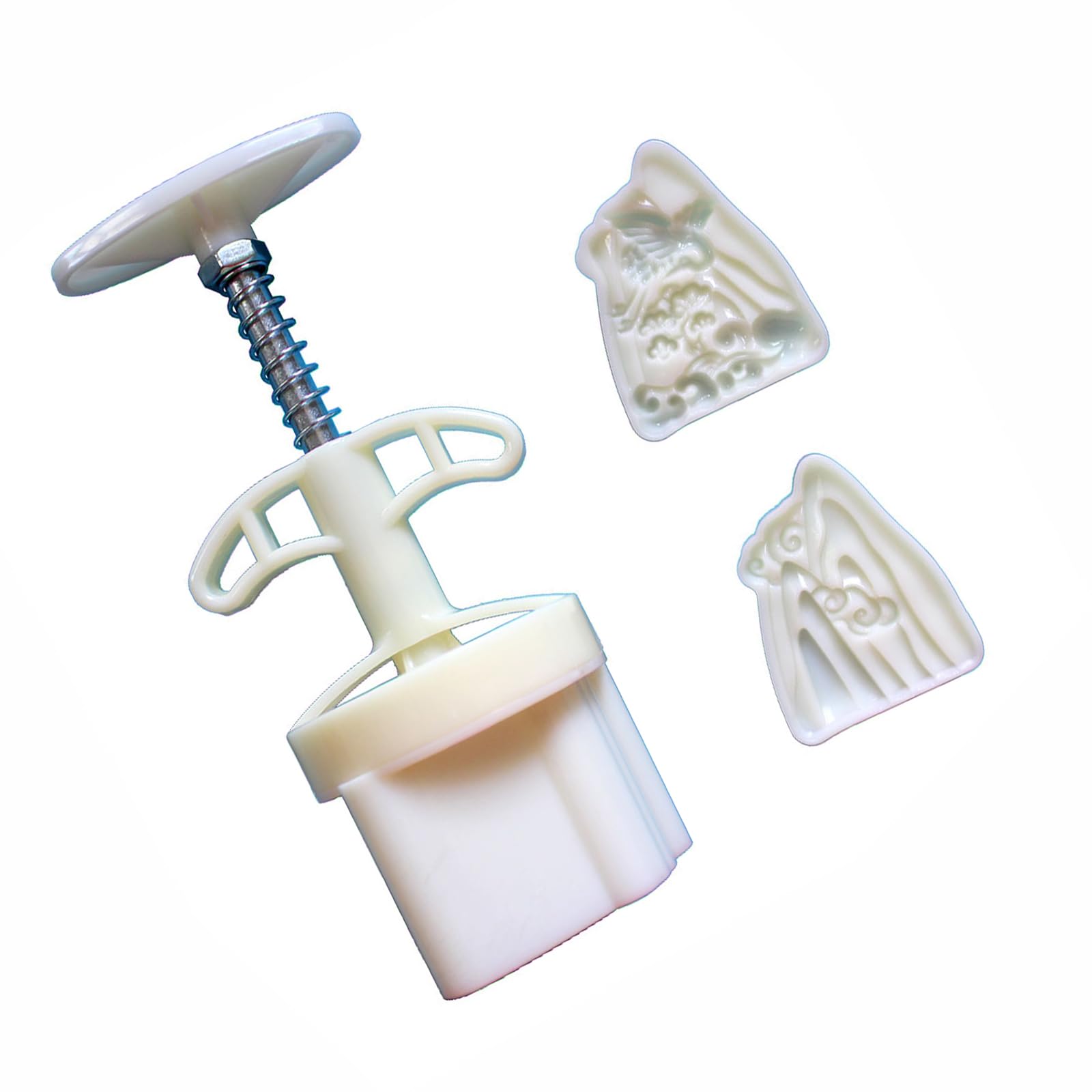 Jazuaiao Hand Pressed Mold Festival Dessert Molds Cookie Stamp Plastics Pastries Cake for Baking Lover Traditional