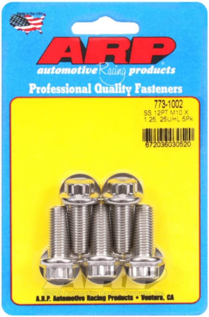 ARP 12Point Bolt M10 x 1.25 x 25 Stainless Steel - Set of 5