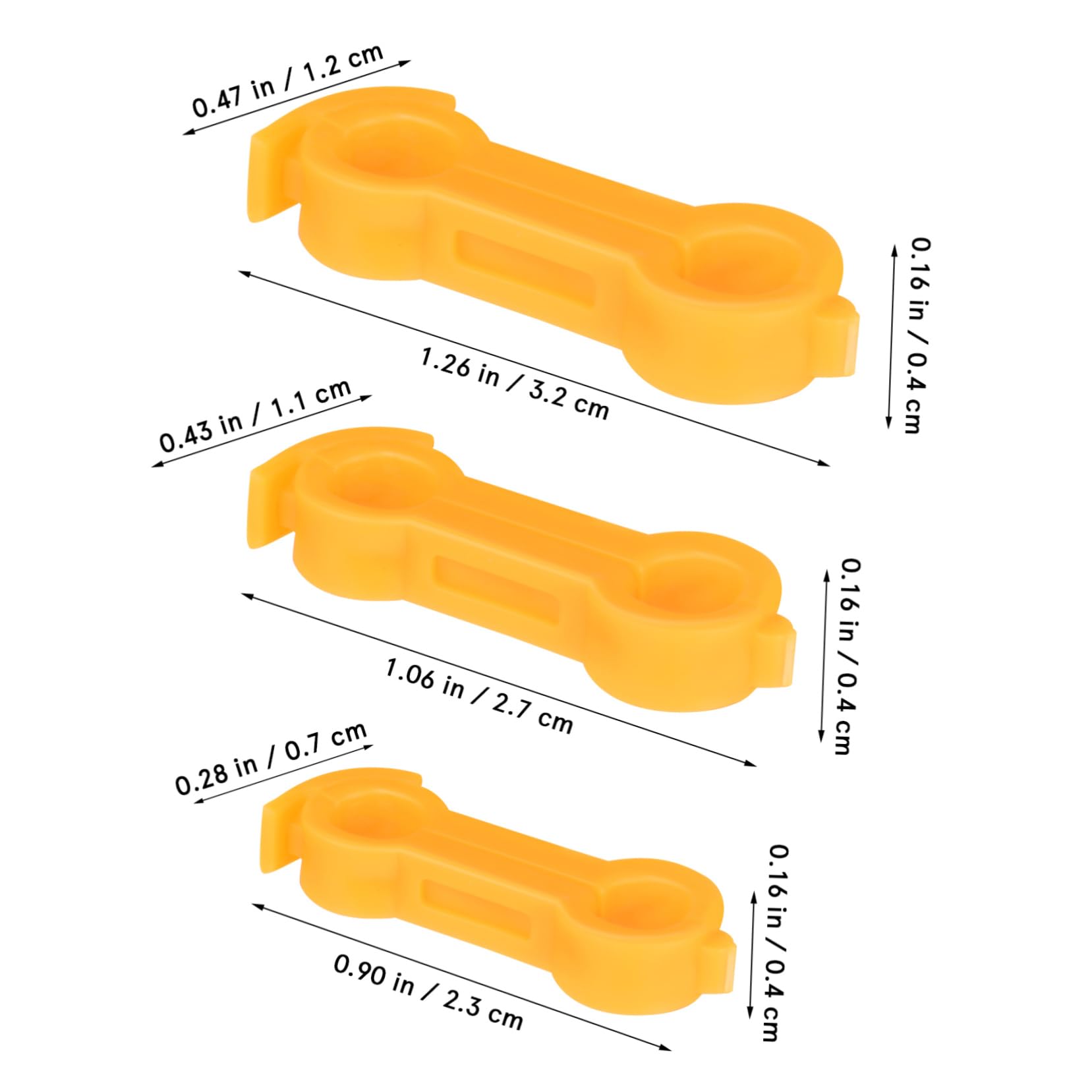 Anillo de Pollo Corrector de Patas para Pollitos, 12 Piezas | Pvc Amarillo, Orificios de 4, 5 y 6mm, Ajuste Seguro y Estable para Aves Pequeñas