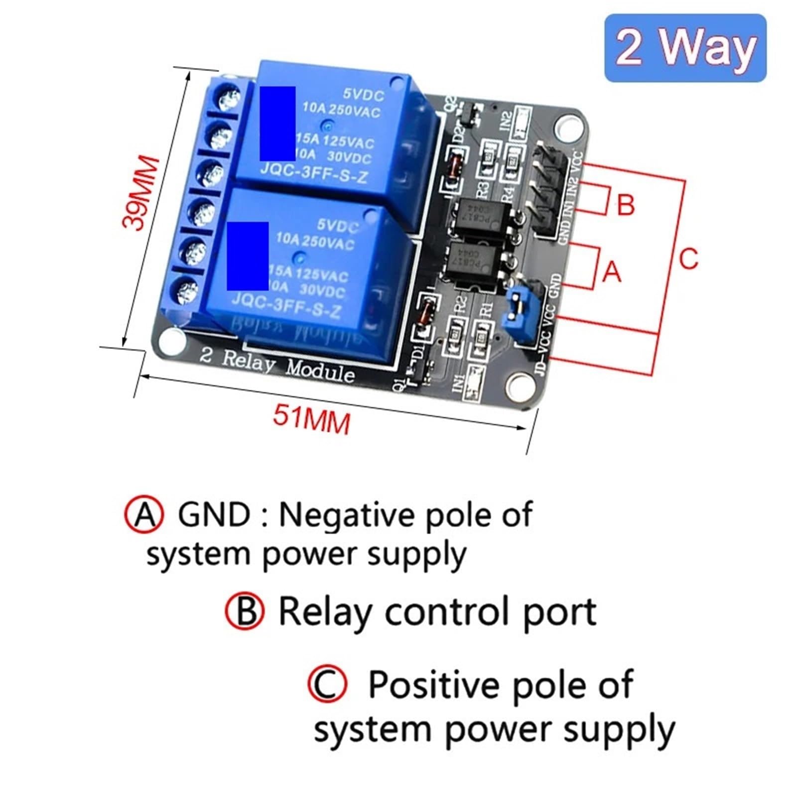 Modulo relè 5V 12V 24V con uscita relè optoaccoppiatore Modulo relè a 1, 2, 4, 6 e 8 vie for il controllo delle apparecchiature di automazione(5V,16Way)