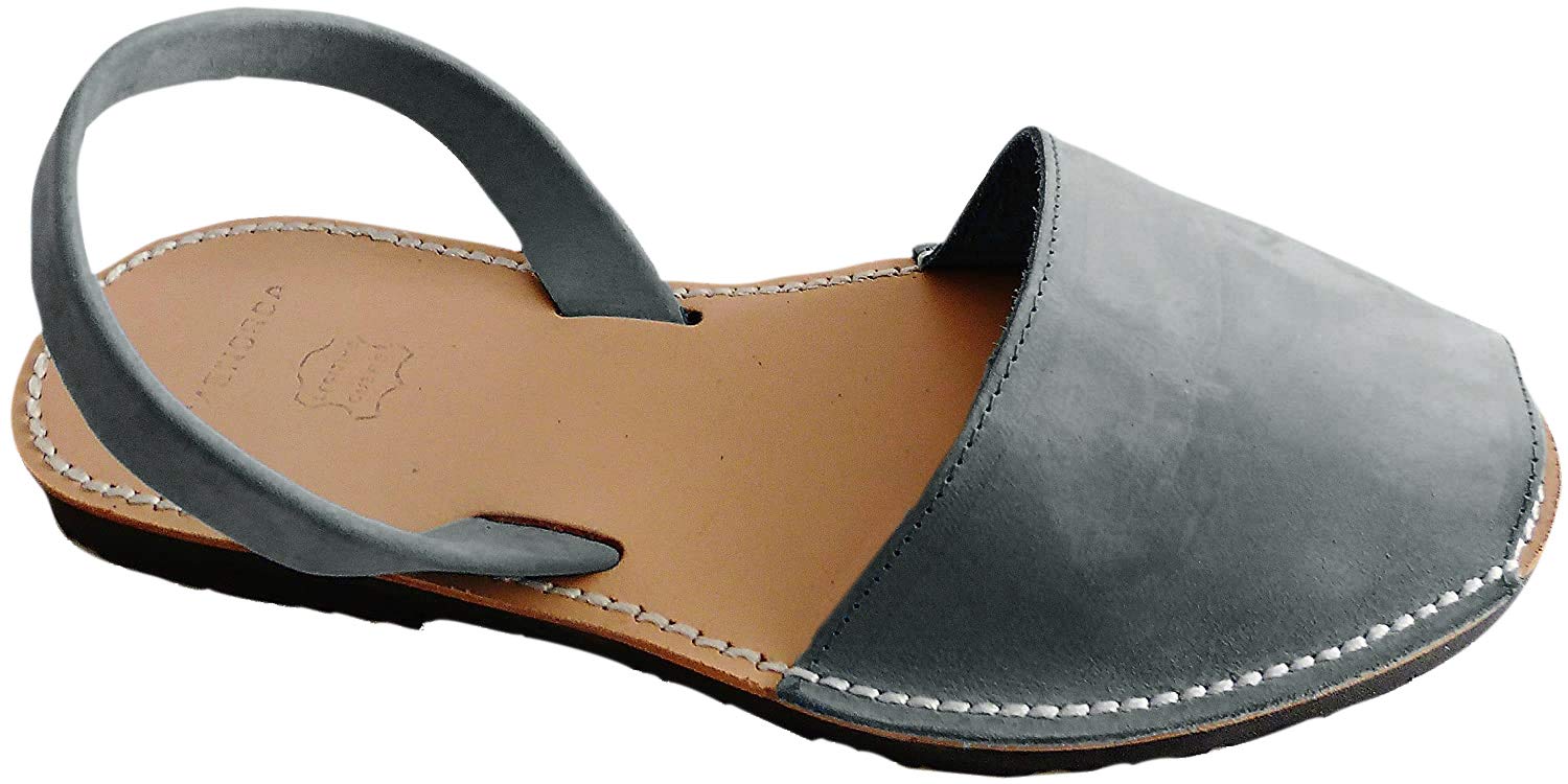 Authentic Menorcan sandals, various colors, Avarcas Menorquínas abarcas, albarcas. … (38 EU, Gris merengue, nobuck)