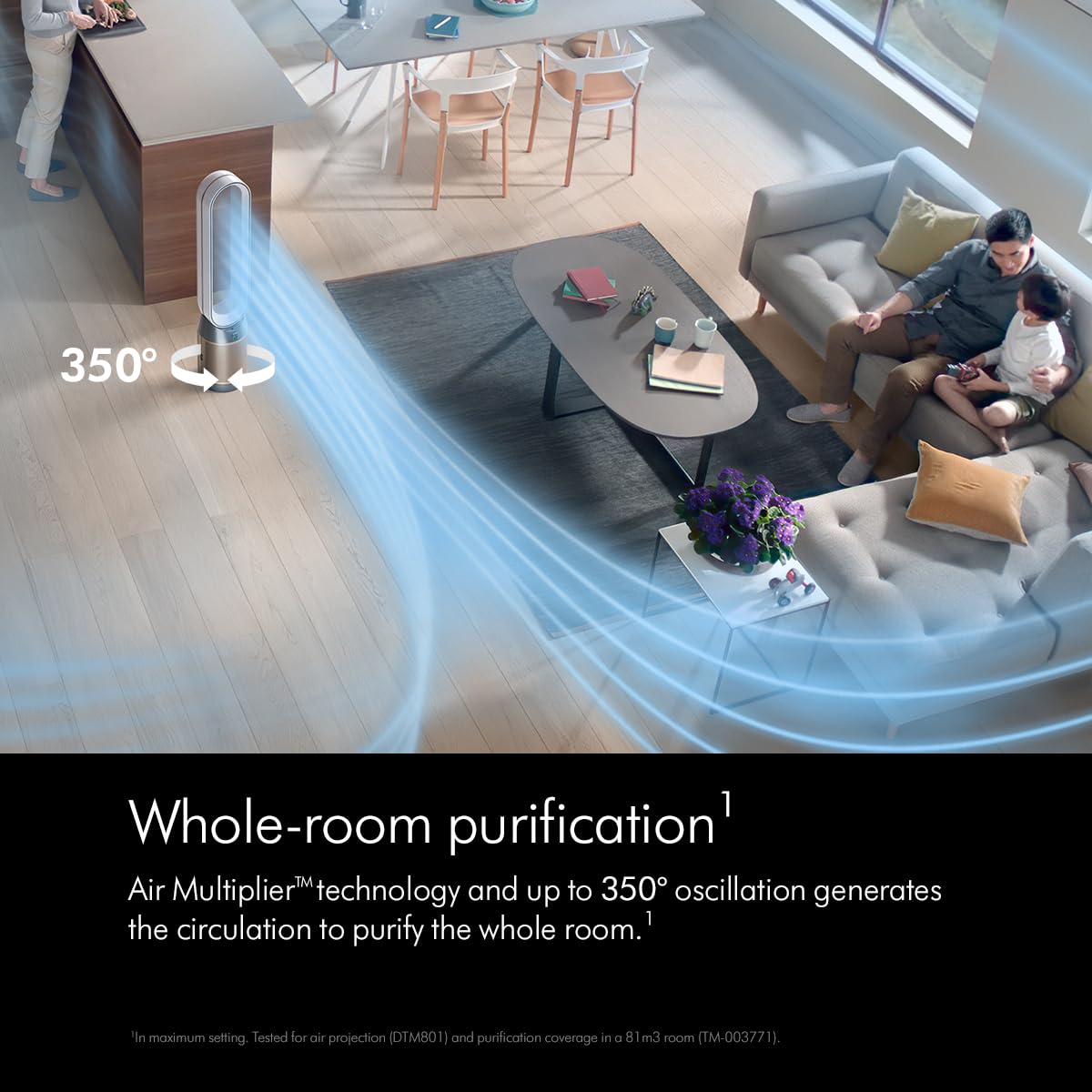 Dyson Air Purifier Cool PC2 De-Nox | Removes 99.95% of allergens