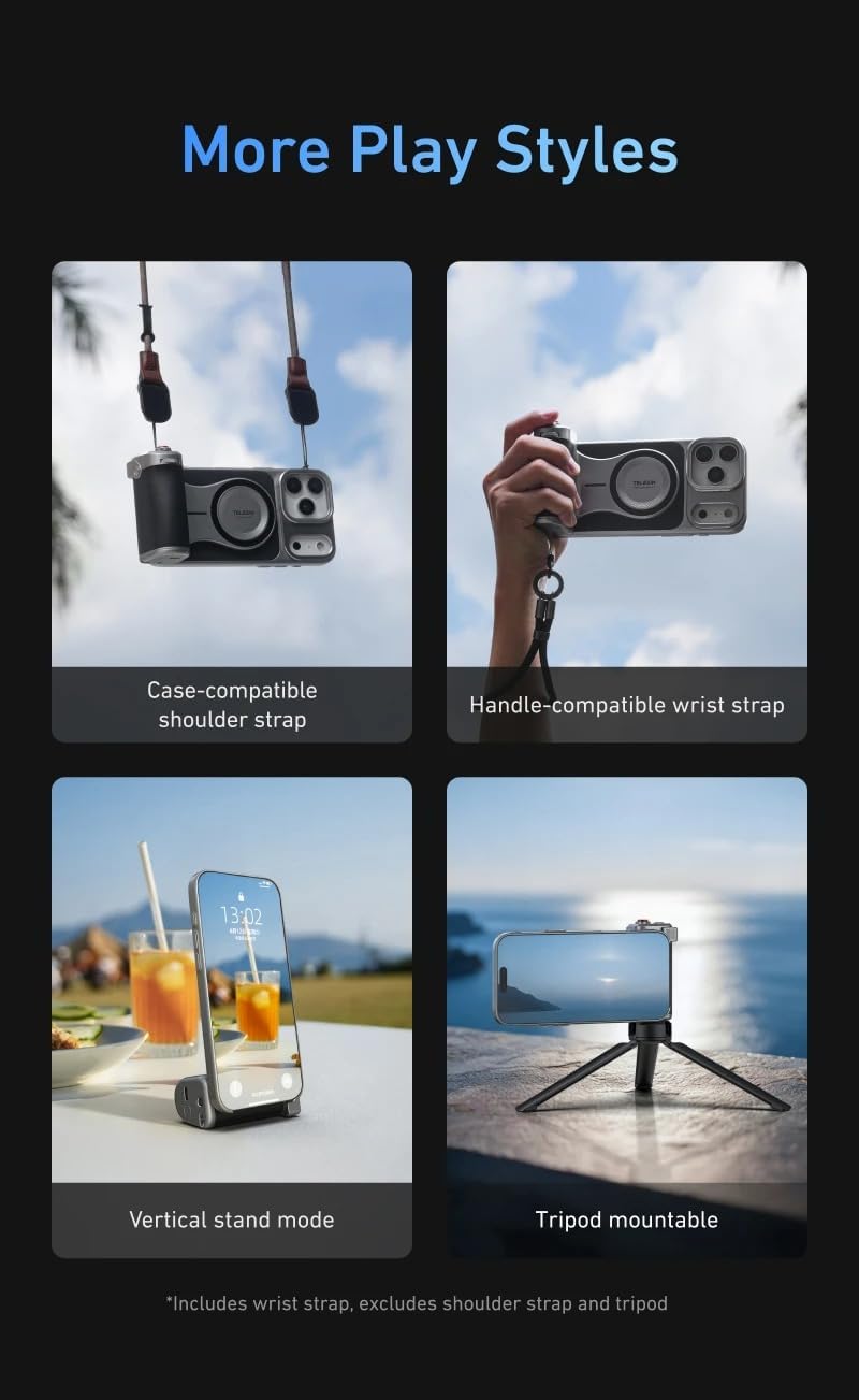 Phone Camera Grip Magnetic Master Grip Kit for iPhone 17 Pro Pro Max Graphene Cooling Case Handle Holder (for iPhone 17 pro max)