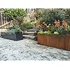 Nice Planter Corten Steel Trough Planter, 16 x 46 x 16