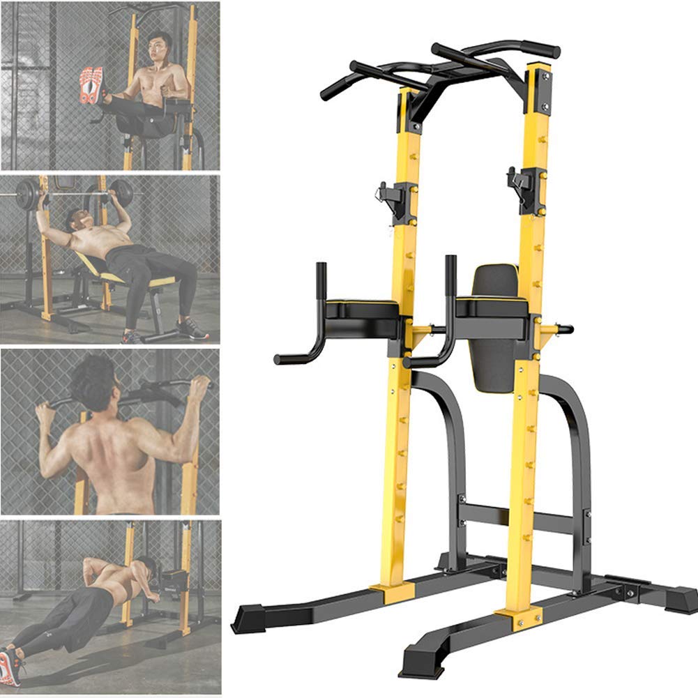 AYCDL Indoor Pull-Ups Power Cages Squat Rack Stands, Home Parallel Bars Strength Training Weightlifting Rack/Bench Press Rack/Barbell Rack, Adjustable Multifunction Fitness Equ