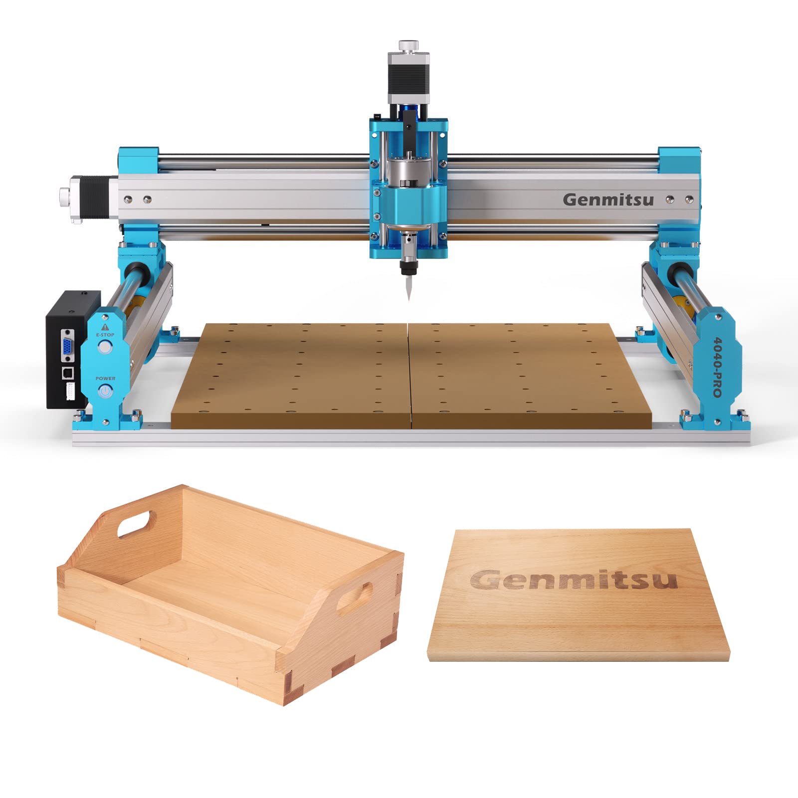 SainSmart Genmitsu 4040 PRO CNC Milling Machine, Support 4-Axis and WiFi Module, Upgraded Lead Screw Drive for Woodworking, Metal and Acrylic Cutting, Milling, GRBL Control