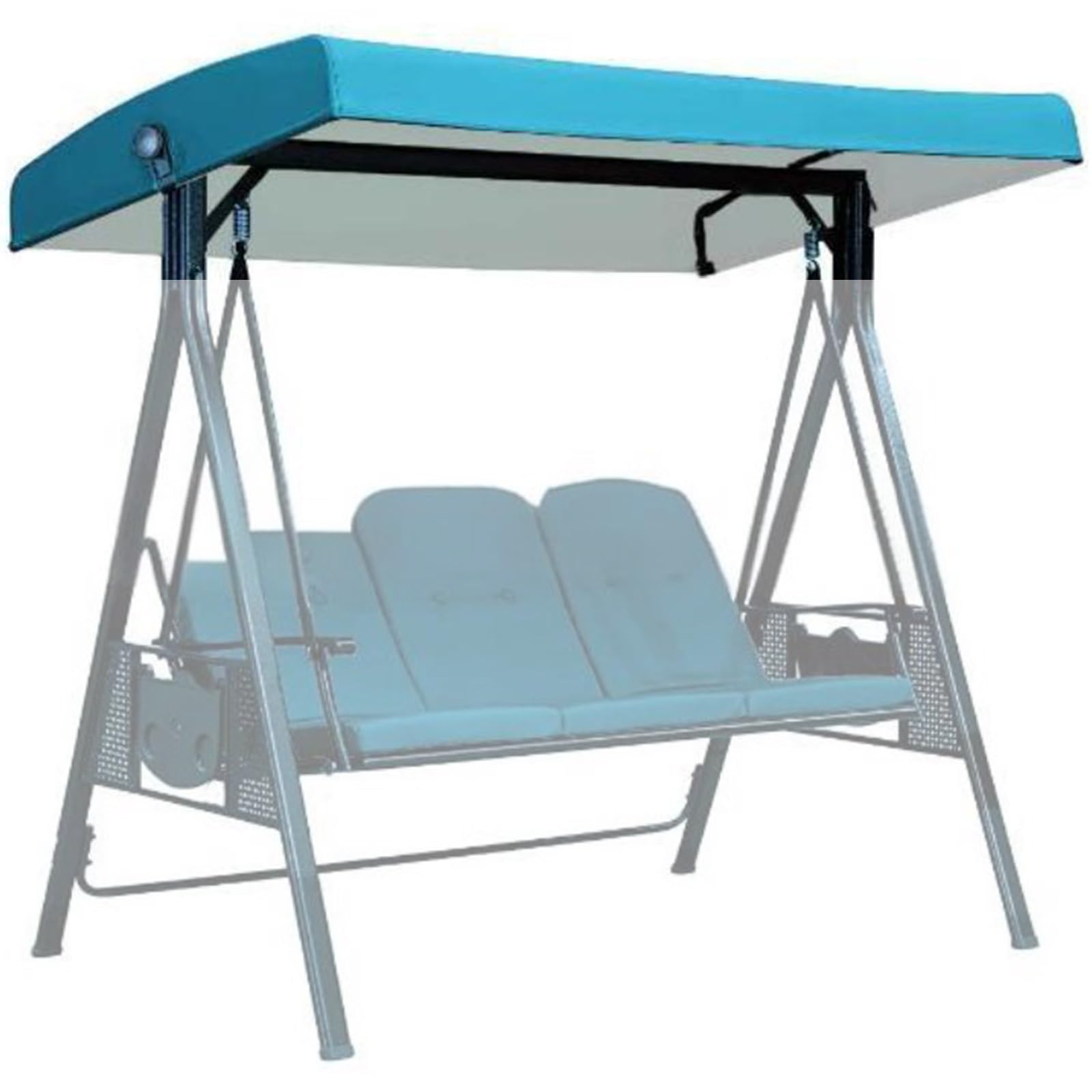 Swing Canopy Replacement, Swing Top Cover, Replacement Canopy for 2 3 Seater Swing, Sun Protection, Waterproof, for Outdoor Garden Patio Porch Yard(Azure)