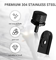 Vista 2 de Cromo plateado para perno de asiento Harley Perno/tornillo de acero inoxidable con cubierta de perilla de montaje Compatible con Harley-Davidson