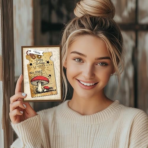 Miniatura 20 de GLOBLELAND Sellos transparentes de fondo de números vintage, sellos transparentes con estampado de palabras de flores, sellos transparentes