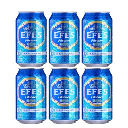 トルコエフェス ピルスナーEfesPilsener 缶330mlビールお試し 6本のサムネイル