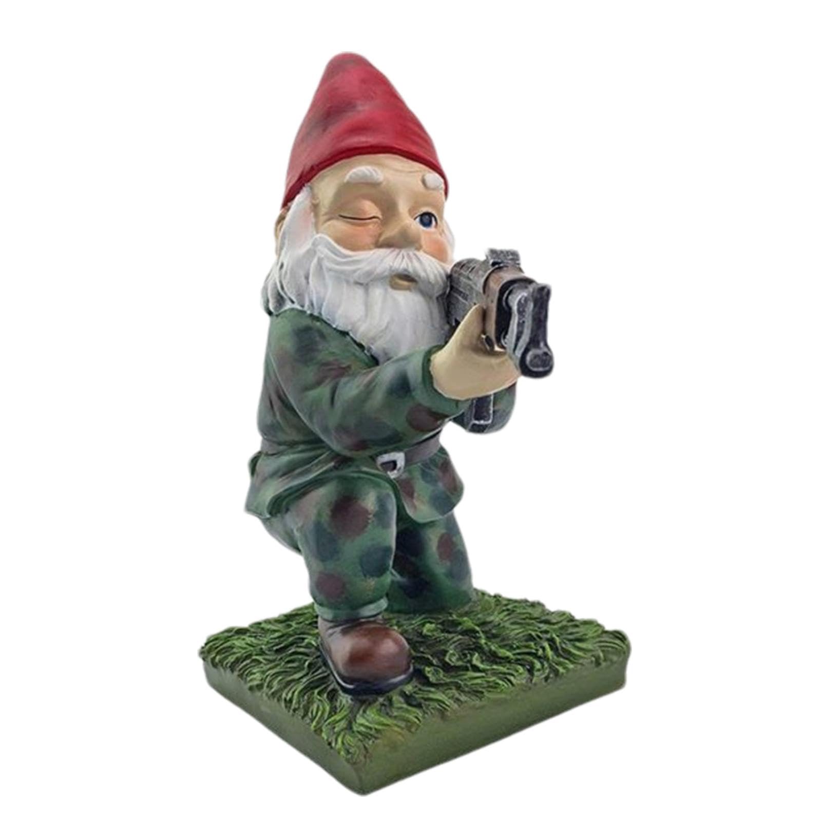 Muiltvoe Outdoor Gnome Statue Dwarf Resin Gnome Battle Home Decor Fairy Garden Accessories For Lawn, Bedroom, Study Room, Garden Sculptures Ornament Decorations