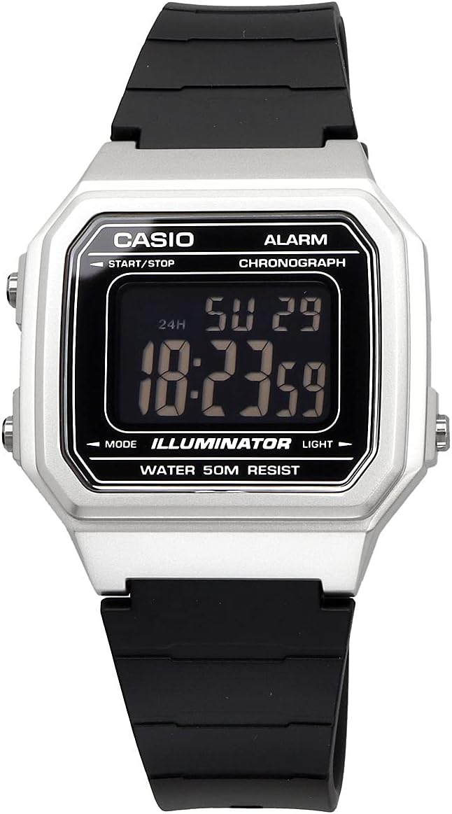 Casio W-217HM-7B Digital Wristwatch, showing digital display