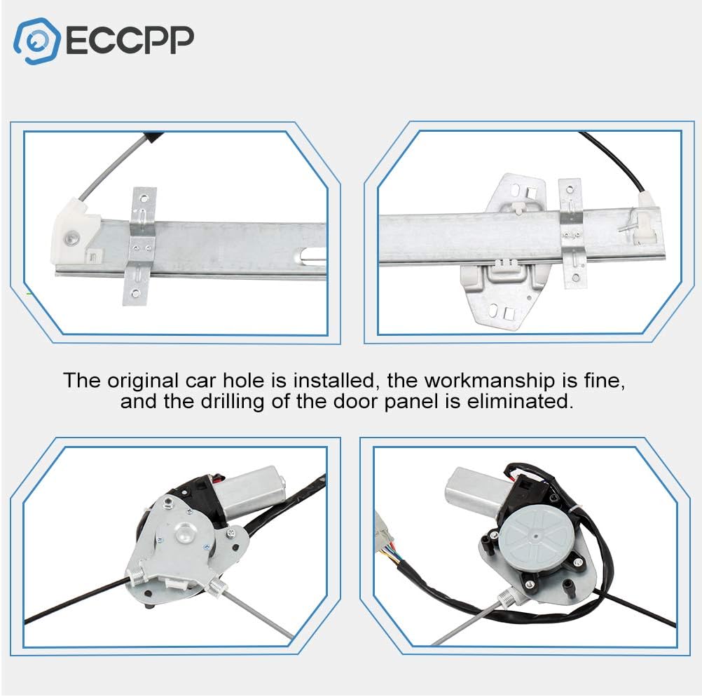 ECCPP Front Left Driver Side Power Window Regulator with Motor Assembly Replacement fit 2003-2008 for Honda Pilot Replace 72250-S9V-A01 72250-S9V-A02 748-129