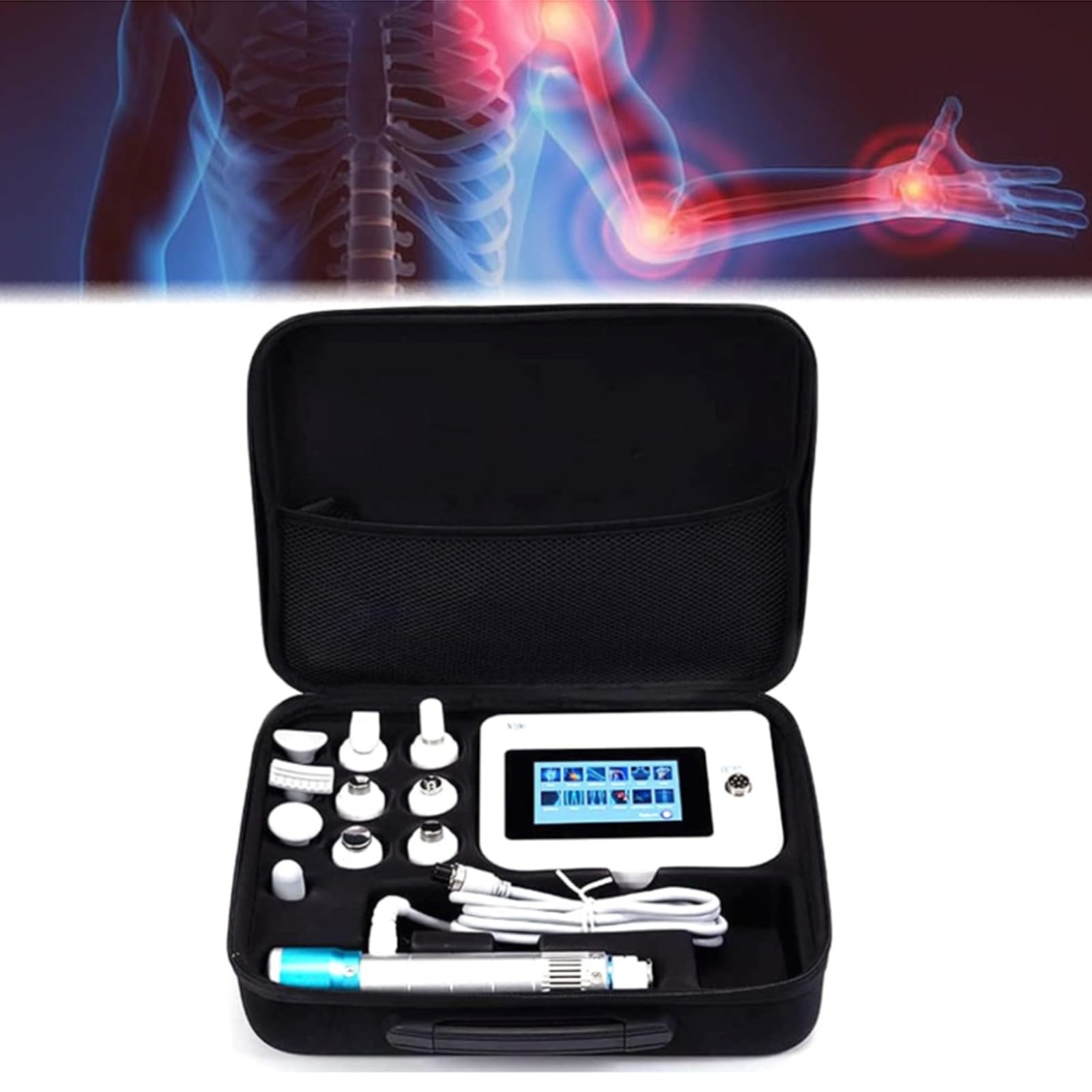 ED, Macchina Extracorporea per Terapia con Onde D'urto Strumento di Fisioterapia Elettromagnetica Portatile per Alleviare Il Dolore E Il Trattamento della Fascite Plantare Accelera Il