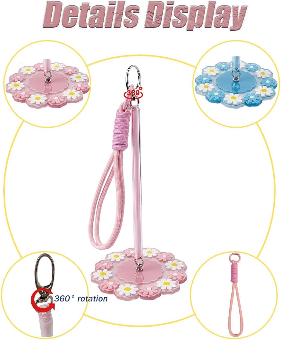 2 PCS Flower-Shaped Silicone Wrist Yarn Holder – 360° Rotating Yarn Spinner for Crocheting & Knitting, Lightweight Portable Yarn Ball Holder,Travel-Friendly Craft Accessory for Crochet Lovers