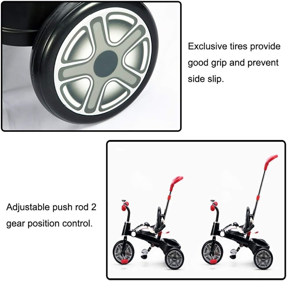 Tricycle Trike, Three-in-one Multifunctional Tricycle for Kids Easy to Fold, Outdoor Tricycle for Babies Ages 2-6, 3 Colors, 97x70.5x45cm (Color: Blue)