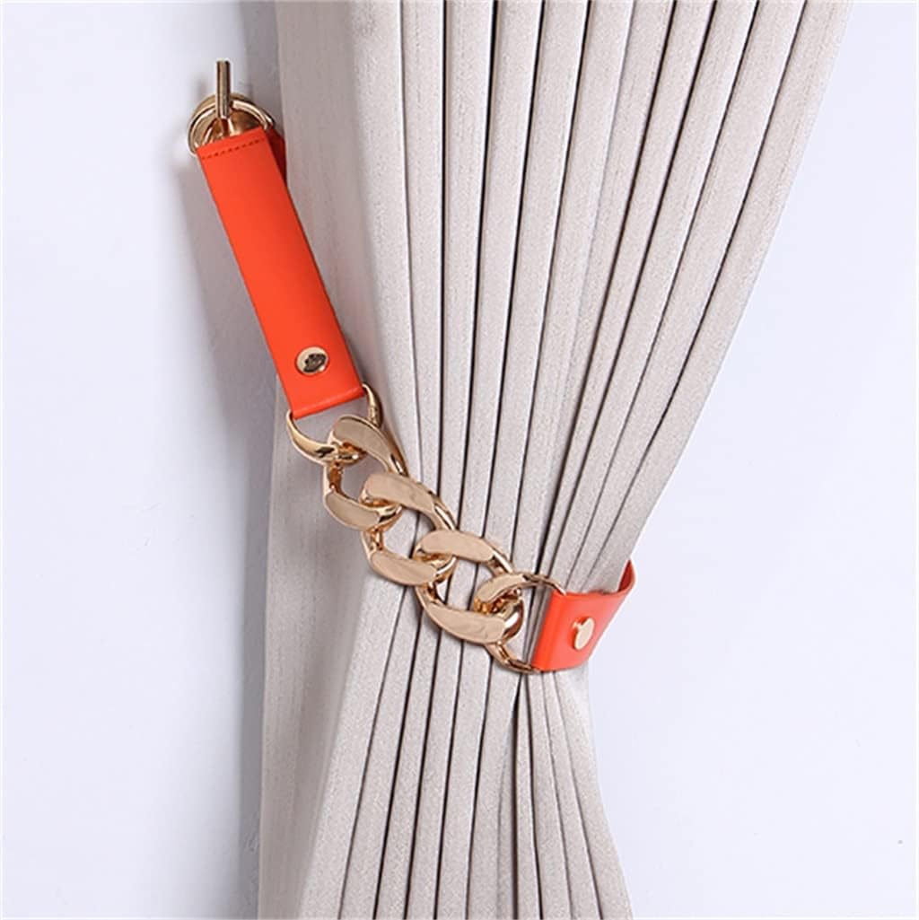 FMURY Curtain Tie Decoration Tie Versatile Curtain Buckle Leather Metal Tie Curtain Decoration Accessories(E)