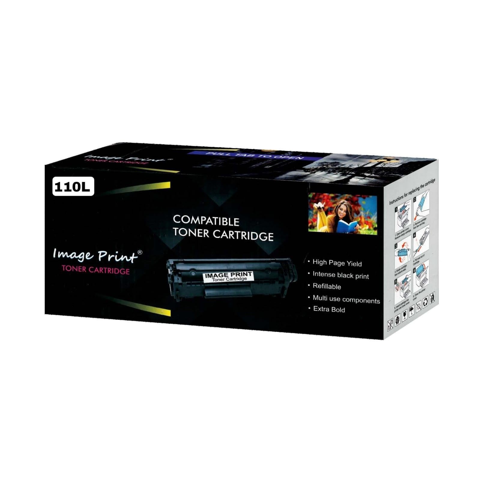 Image Print 110L MLT-D110L for Samsung SL-M2010, SL-M2010W, SL-M2060, SL-M2060FW, SL-M2060NW, SL-M2060W Printers (MLT-D110S MLT-D110L MLT110 110) (Pack of 1)