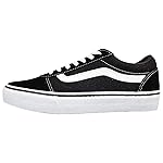Vans Men's Ward Sneaker, Suede Canvas Black White, 7 M US