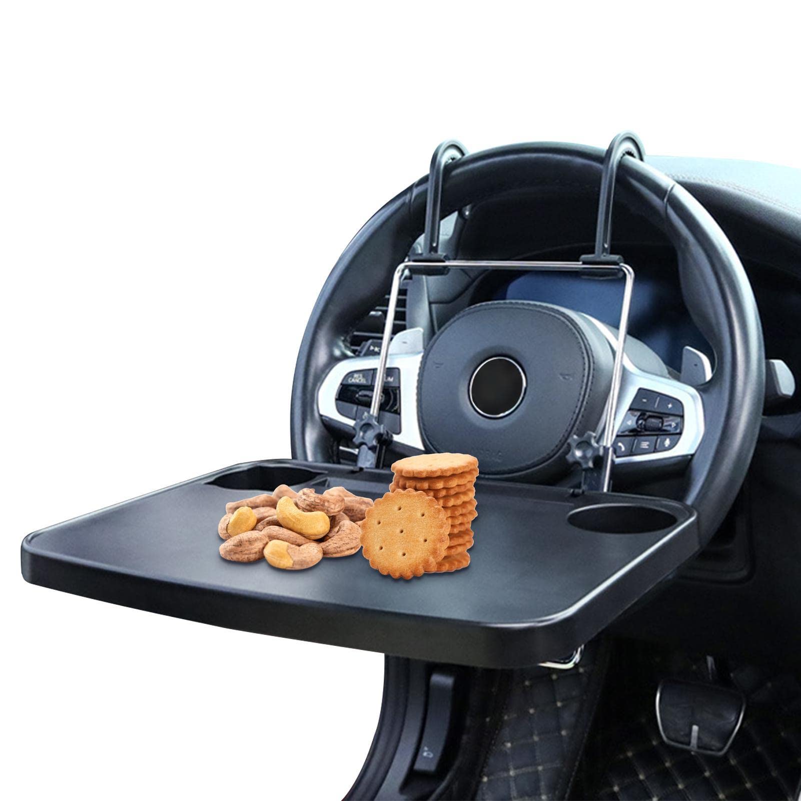 Stronrive Single Attribute Car Tray - Foldable Car Tray For Steering Wheel,Laptop Car Desk Car Seat Travel Tray Table Car Food Trays For Adults Driver Car Desk