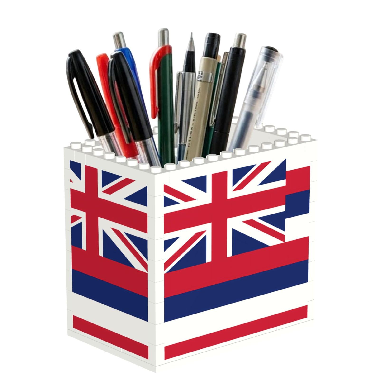 SXZVVBN Hawaii Flag Building Block Desk Tidy ABS Organiser