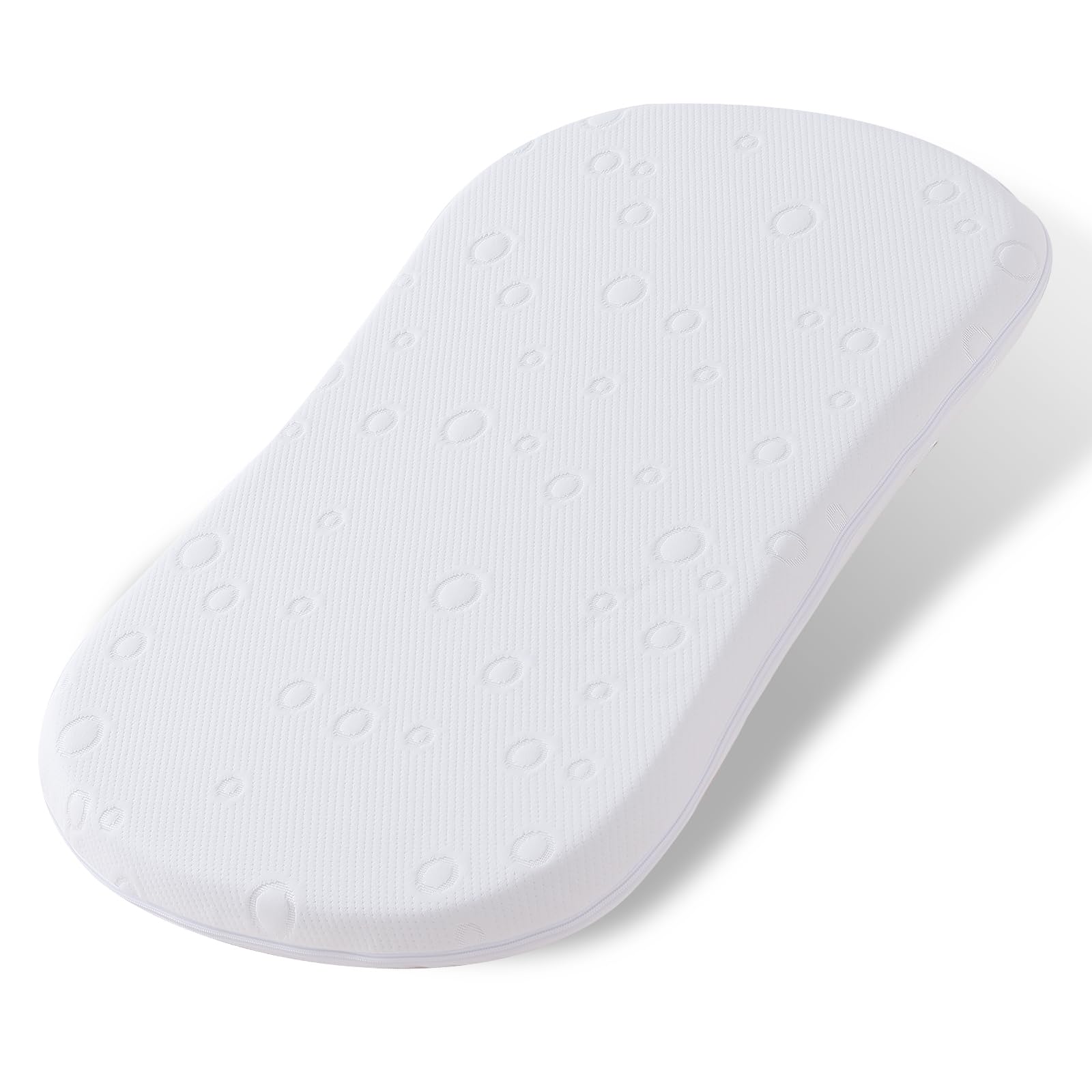 Baby Bassinet Mattress Pad, 30" x 18" x 2" Dual Sided Gel Memory Foam Mattress with Breathable Removable Soft Cover Fit for Halo Bassinest Swivel/Luxe/Glide/Flex/Premiere Series Sleeper