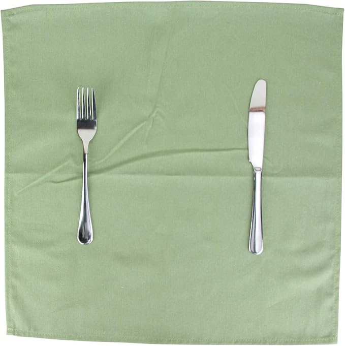 Servilletas de Tela 17x17 Pulgadas - Pack de 12 - Verde Oliva miniatura 9