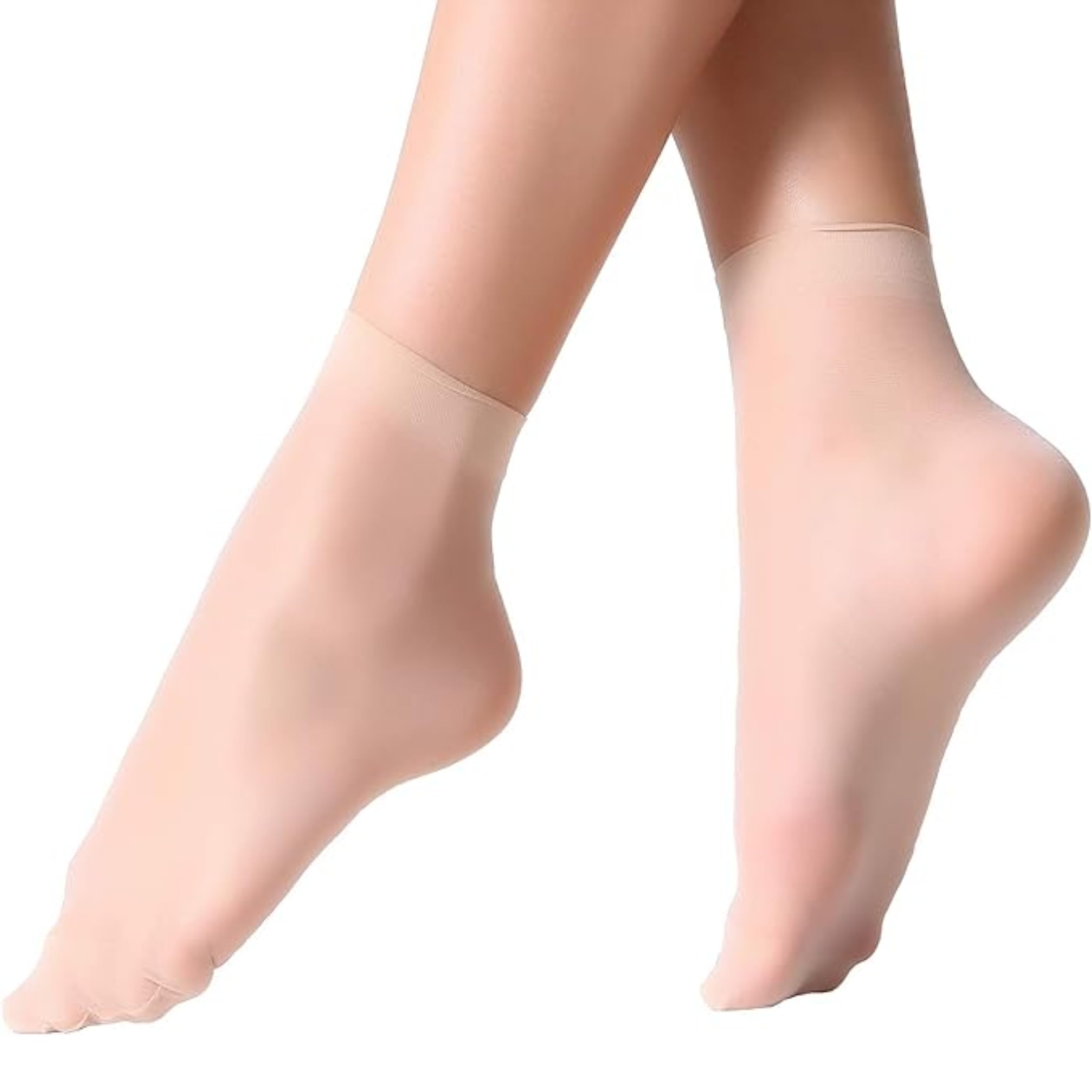 YuneekWomen's Ultra Thin Sheer Transparent Ankle Length Socks Pack of 4