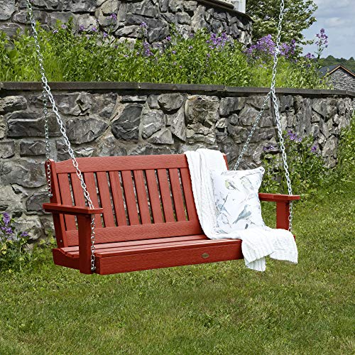 Highwood Ad-Porl2-Red Lehigh Porch Swing, 4 Feet, Rustic Red #TOP1