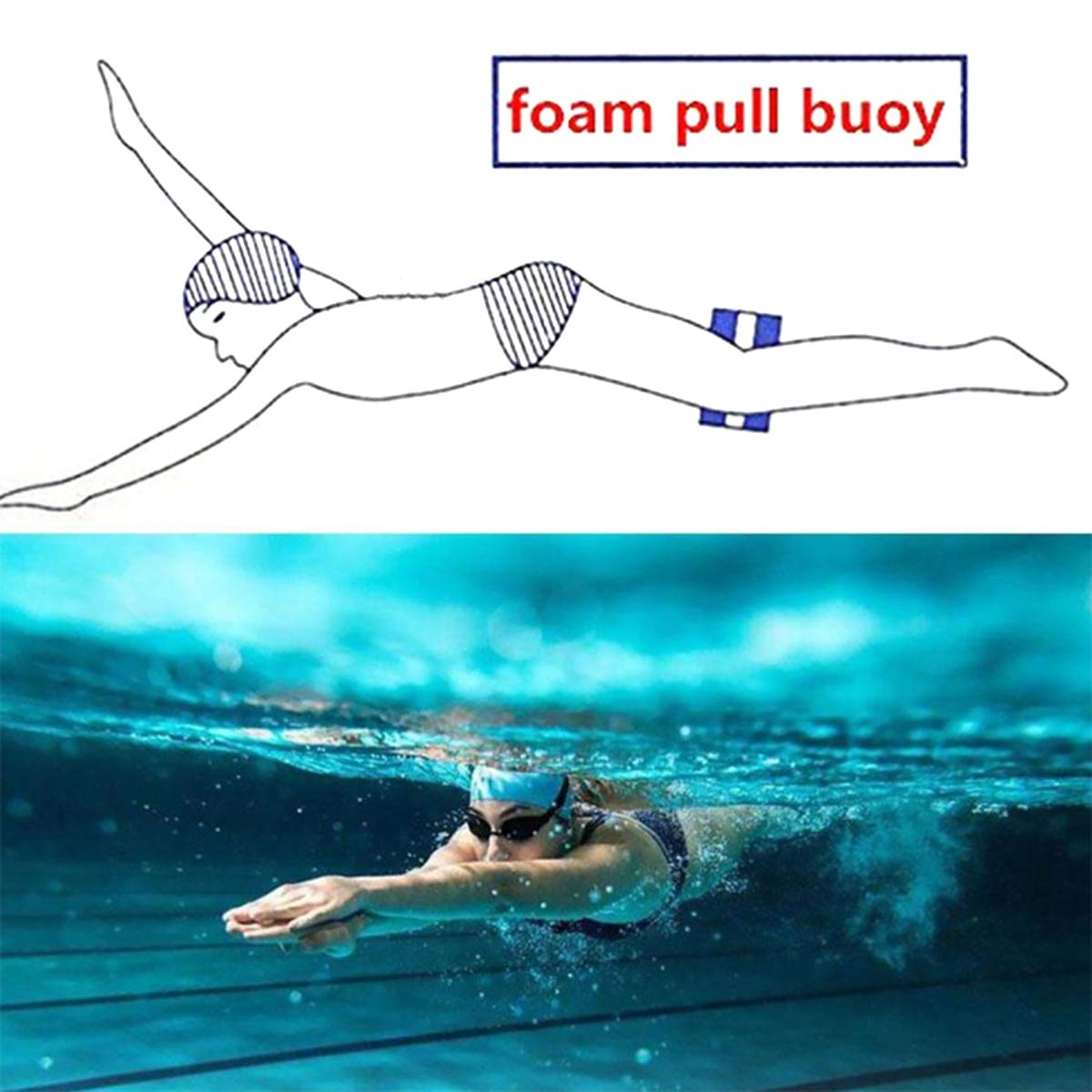 Pull Buoy Per Nuoto In EVA - Galleggiante Per Allenamento Braccia - Unisex Adulti E Junior