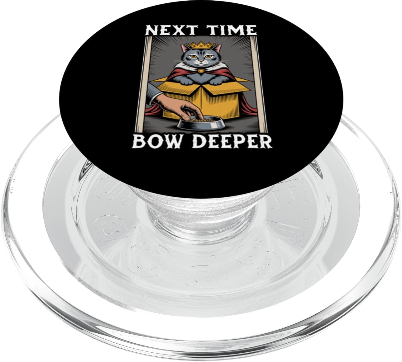 Funny Cat In Box Next Time Bow Deeper Cat Lover Cat PopSockets PopGrip for MagSafe
