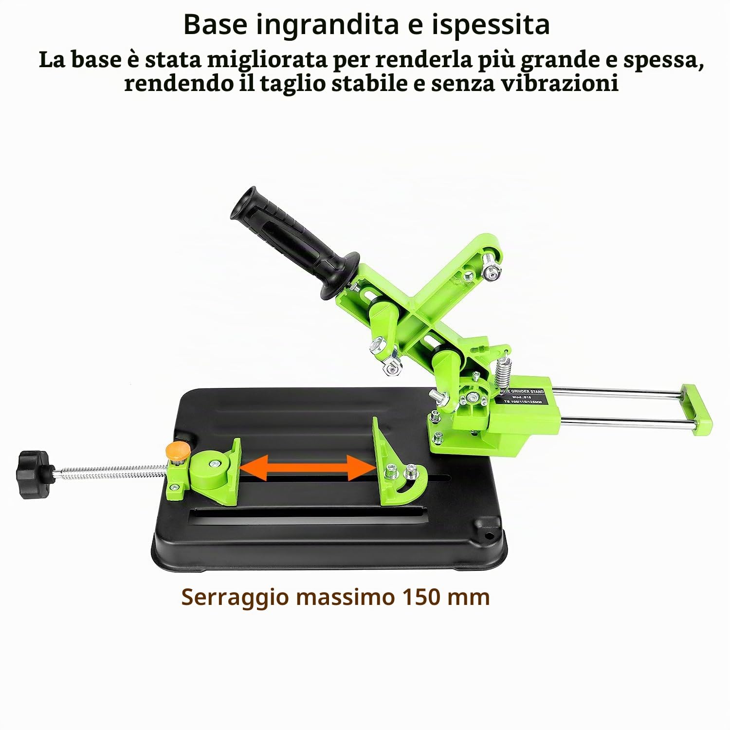 QWORK® Supporto per smerigliatrice angolare multifunzionale, per smerigliatrici angolari da 100 mm, 115 mm, 125 mm