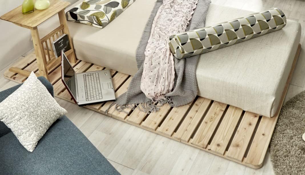 일반 Hinoki Cypress Log Low Mattress Bed Frame(MS Size)