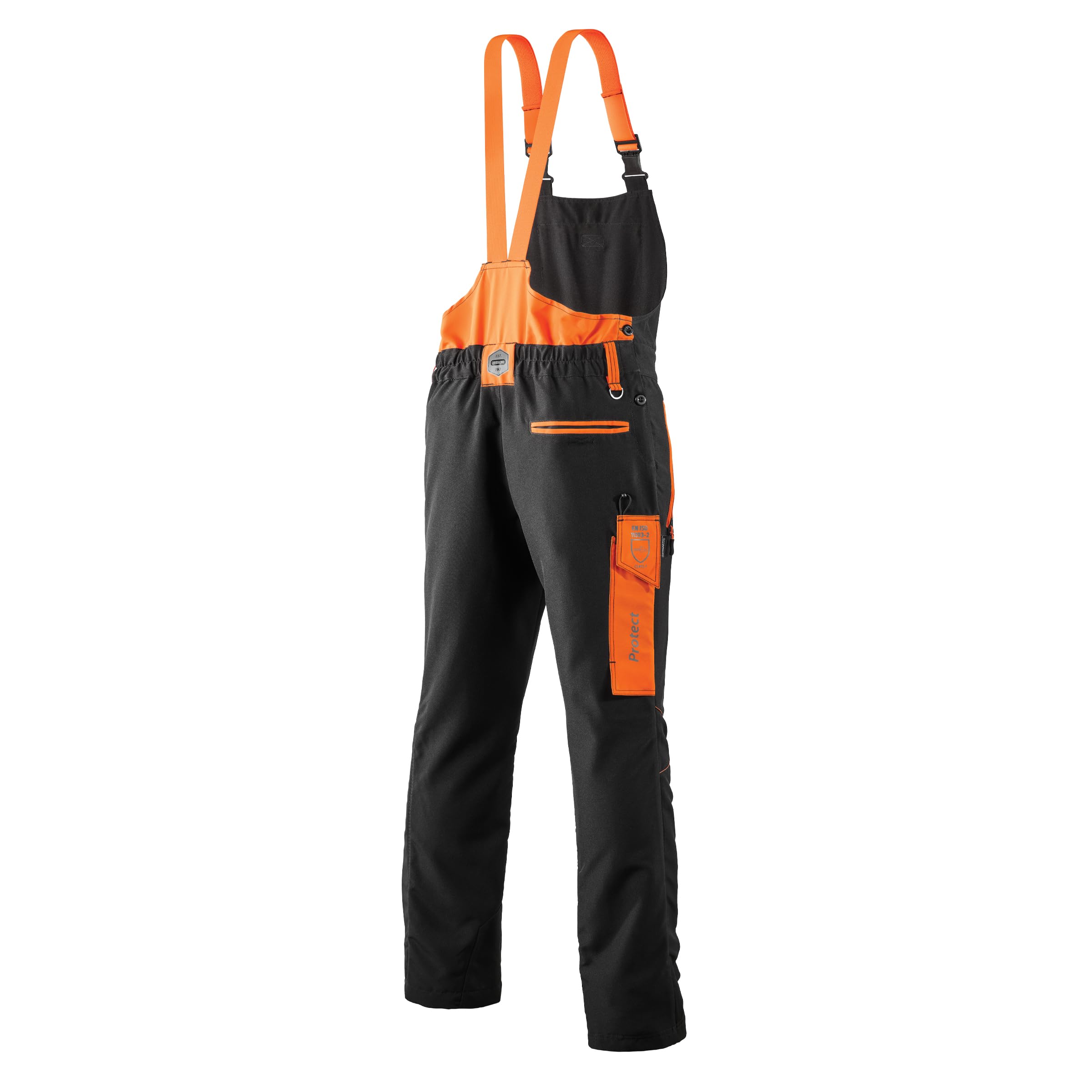 Oregon Protect Schnittschutz-Latzhose, PSA Schutzkleidung, Orange/Schwarz, Größe M