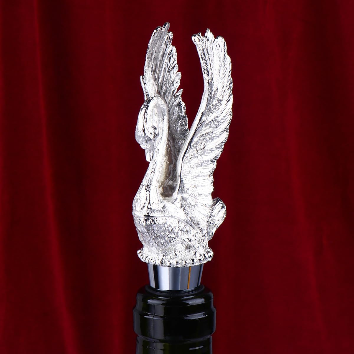 Reusable Wine Bottle Stopper Alloy Silver for Home Bar Parties