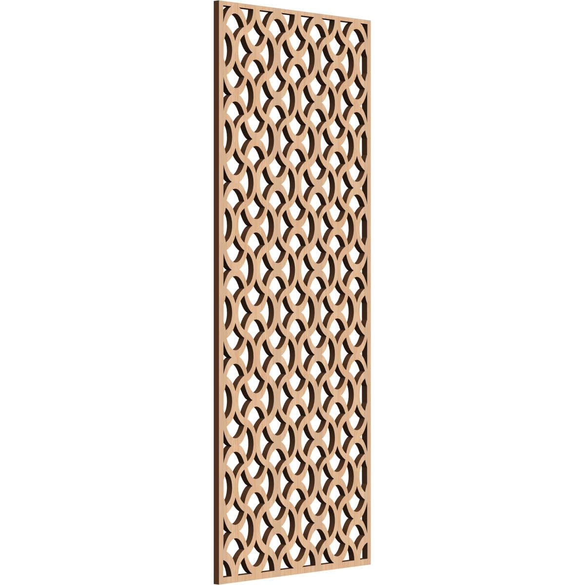 Resort Decorative Pierced Fretwork Wood Wall Panels, 11 3/8"W x 29 3/8"H x 1/4"T, Hickory