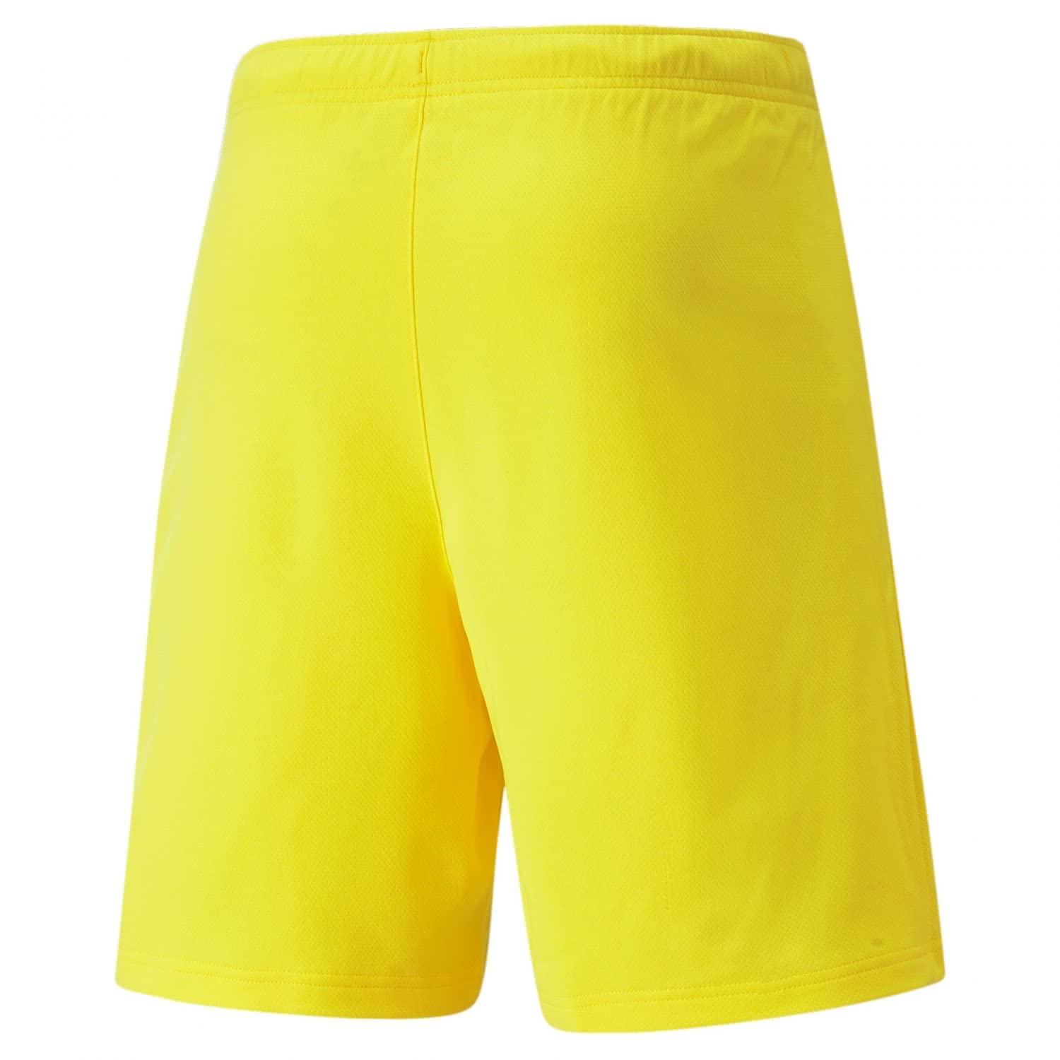 PUMA teamRISE Short Jr, Pantaloncini Unisex - Bambini e Ragazzi, Cyber Yellow/Black, 128
