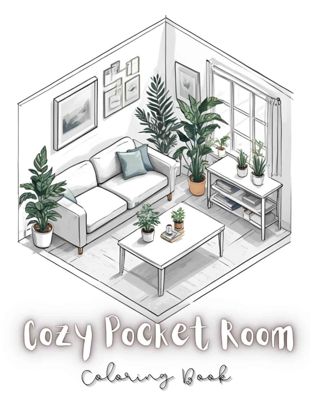 Cozy Pocket Room Coloring Book for Adults: Tiny, Beauty and Peaceful Rooms for Relaxation and Stress Relief