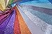 WENTO Assorted Colors 25pcs 8” x 12” (20cm x 30cm) Sparkly Superfine Glitter Fabric,Glitter Fabric Sheets for Patchwork Sewing DIY Craft Glitter Fabric Convas on Reverse